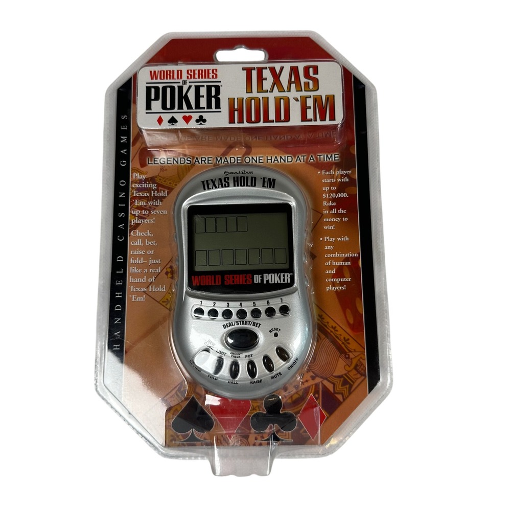 Excalibur World Series of Poker Texas Hold Em Handheld Electronic Game 399-CS